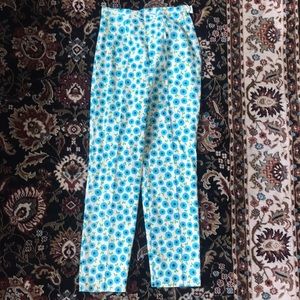 Vintage Floral High Waisted Pants